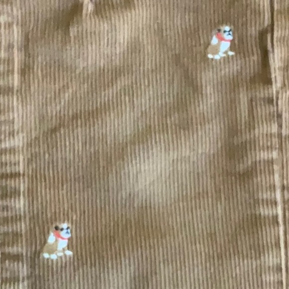 3T Janie and Jack French Bulldog Corduroy Pants with Adjustable Waist - Picture 3 of 7